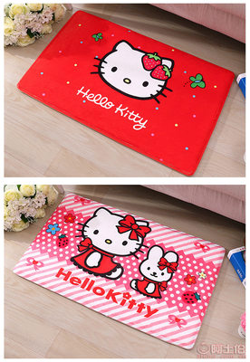 義烏冰語地毯廠 現代簡約風格Hello Kitty法萊絨地毯，打造溫馨家居空間